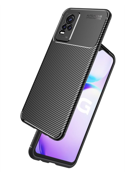 Vivo V21 Kılıf Karbon Desenli Lux Negro Silikon fırsatları