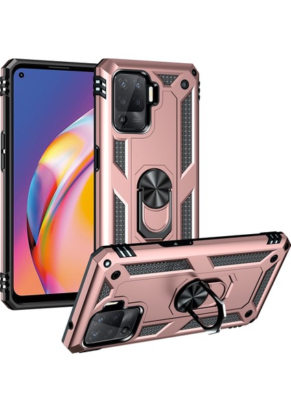 Oppo Reno 5 Lite Kılıf Ultra Korumalı Yüzüklü Manyetik Vega Kapak