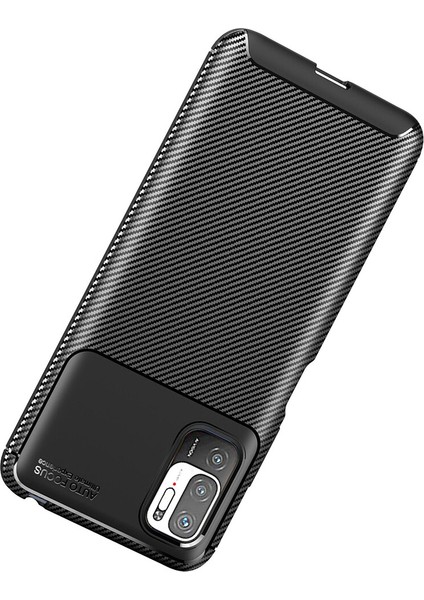 Kny Xiaomi Redmi Poco M3 Pro Kılıf Karbon Desenli Lux Negro Silikon