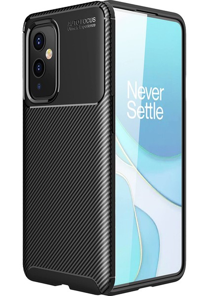 One Plus 9 Kılıf Karbon Desenli Lux Negro Silikon