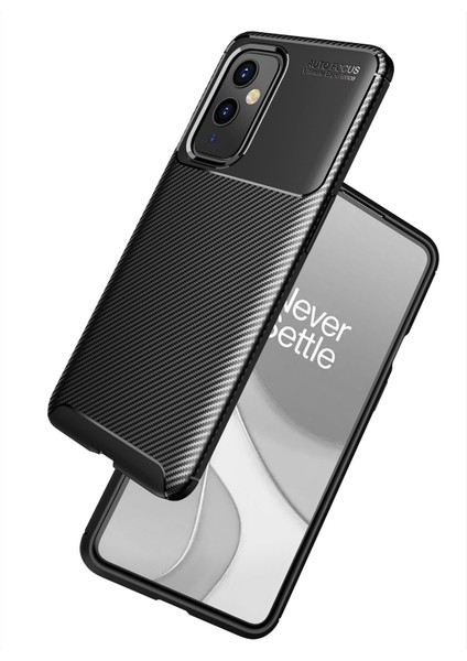 One Plus 9 Kılıf Karbon Desenli Lux Negro Silikon