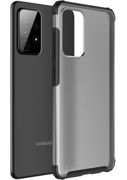 Samsung Galaxy A52 Kılıf Silikon Kenarlı Arkası Buzlu Sert Volks Kapak
