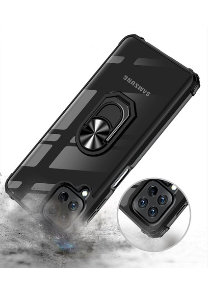 Samsung Galaxy A22 4g Kılıf Silikon Kenarlı Yüzüklü Manyetik Mola Kapak fırsatları