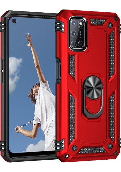 Oppo A52 Kılıf Çift Katmanlı Armour Case