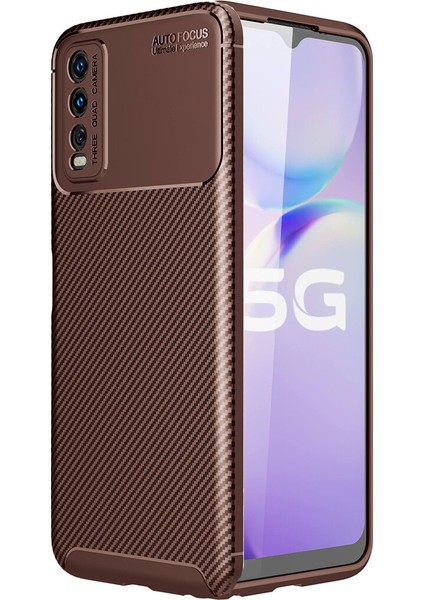 Vivo Y20 Kılıf Karbon Desenli Lux Negro Silikon