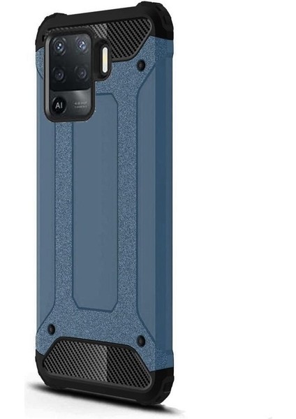 Oppo Reno 5 Lite Kılıf Çift Katmanlı Armour Case