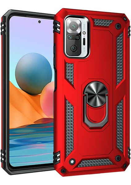 Xiaomi Redmi Note 10S Kılıf Ultra Korumalı Yüzüklü Manyetik Vega Kapak