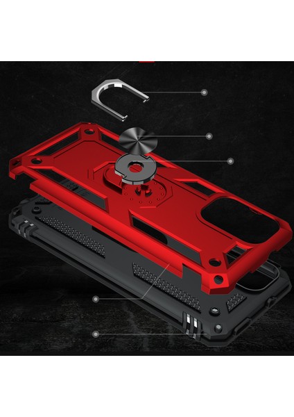 Xiaomi Redmi Note 10 Kılıf Ultra Korumalı Yüzüklü Manyetik Vega Kapak
