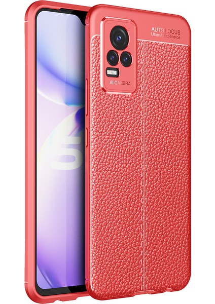 Vivo V21 E Kılıf Deri Desenli Lux Niss Silikon