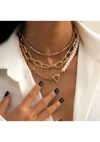 Vintage Portre Kolye - Altın (Yurt Dışından)