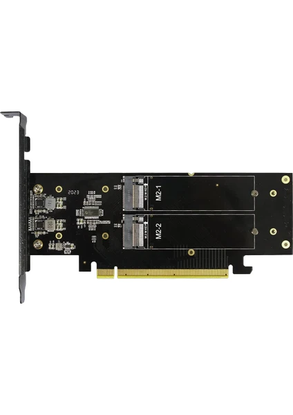 M2X16 iHyper 4XM.2 NVMe (M-Key) to PCIe 4.0 X16 Bifurcation 256 Gbps RAID VROC Dönüştürücü Çevirici Adaptör Kart