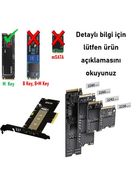 SK-5 M.2 NVMe (M-Key) to PCIe 3.0 X4 RGB Led Işıklı Çevirici Dönüştürücü Adaptör Kart