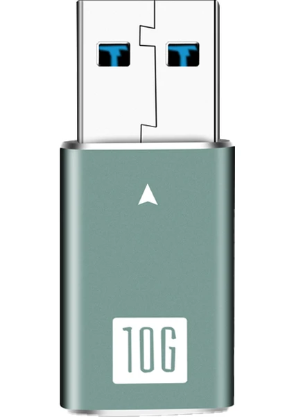 USB 3.1 Type-A (Erkek) to USB 3.1 Type-C (Dişi) 10G Data ve Hızlı Şarj OTG Dönüştürücü Çevirici Adaptör