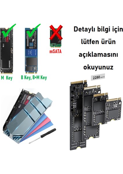 FinsCold M.2 NVMe M.2 SATA SSD Alüminyum Soğutucu