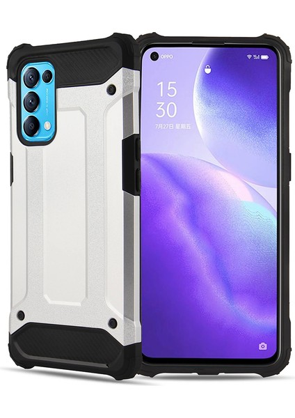 Oppo Reno 5 Kılıf Çift Katmanlı Armour Case