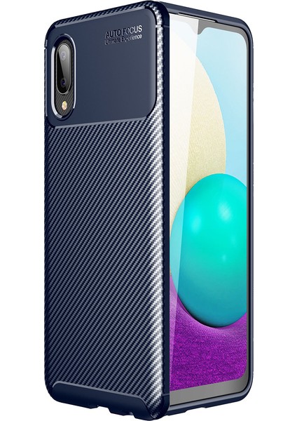 Samsung Galaxy A02S Kılıf Karbon Desenli Lux Negro Silikon