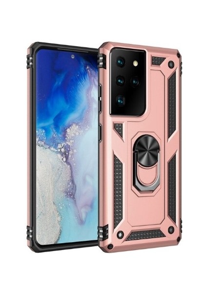 Samsung Galaxy S21 Ultra Kılıf Ultra Korumalı Yüzüklü Manyetik Vega Kapak
