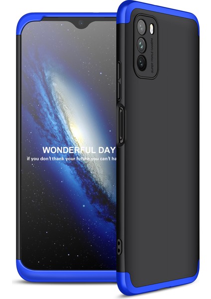 Xiaomi Poco M3 Kılıf 3 Parça 360 Ays Kapak
