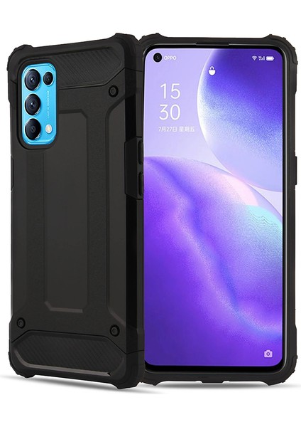 Oppo Reno 5 Kılıf Çift Katmanlı Armour Case