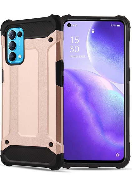 Oppo Reno 5 Kılıf Çift Katmanlı Armour Case