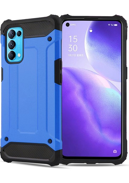 Oppo Reno 5 Kılıf Çift Katmanlı Armour Case