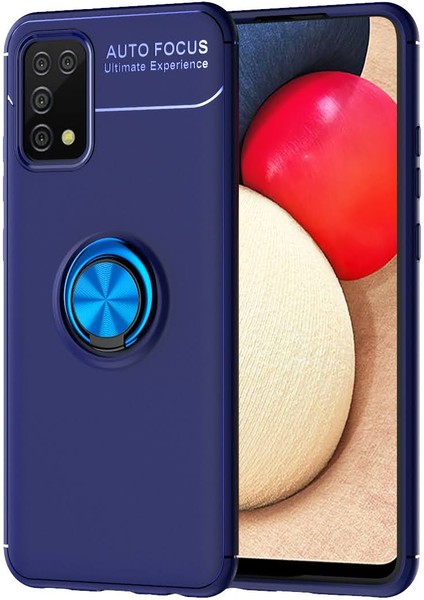 Samsung Galaxy A02S Kılıf Yüzüklü Manyetik Ravel Silikon