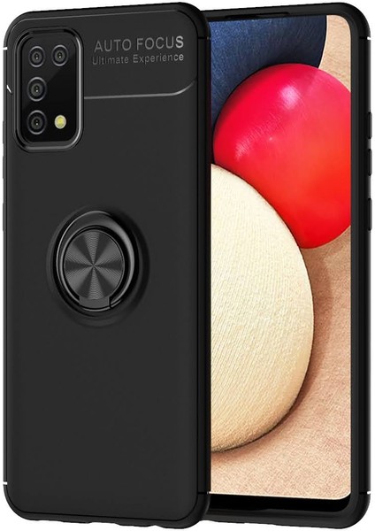 Galaxy A02S Kılıf Yüzüklü Manyetik Ravel Silikon