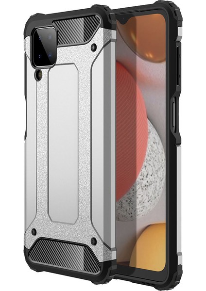 Samsung Galaxy A12 Kılıf Çift Katmanlı Armour Case