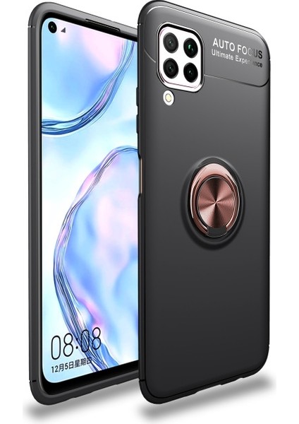 Samsung Galaxy A12 Kılıf Yüzüklü Manyetik Ravel Silikon
