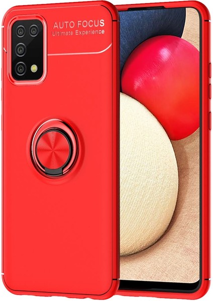 Samsung Galaxy A02S Kılıf Yüzüklü Manyetik Ravel Silikon