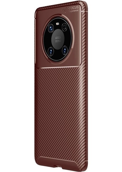 Huawei Mate 40 Pro Kılıf Karbon Desenli Lux Negro Silikon