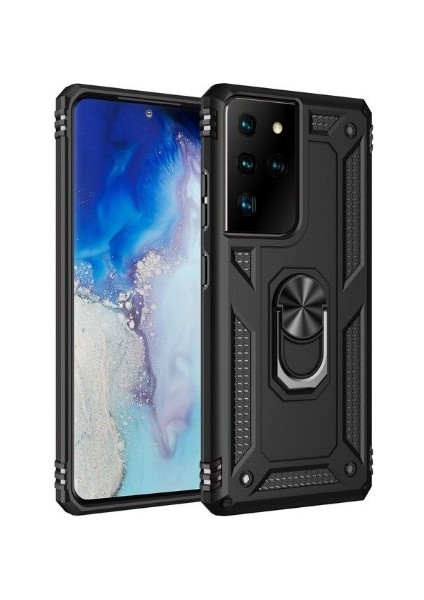 Samsung Galaxy S21 Ultra Kılıf Ultra Korumalı Yüzüklü Manyetik Vega Kapak