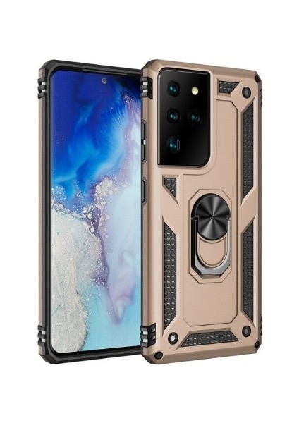 Samsung Galaxy S21 Ultra Kılıf Ultra Korumalı Yüzüklü Manyetik Vega Kapak