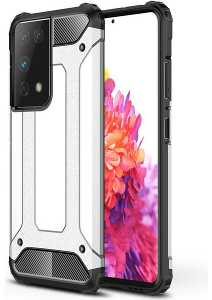 Samsung Galaxy S21 Ultra Kılıf Çift Katmanlı Armour Case
