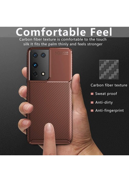 Samsung Galaxy S21 Plus Kılıf Karbon Desenli Lux Negro Silikon