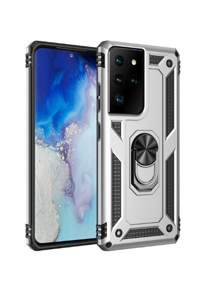 Samsung Galaxy S21 Ultra Kılıf Ultra Korumalı Yüzüklü Manyetik Vega Kapak