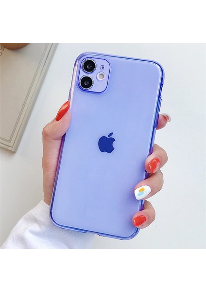 Apple Iphone 11 Kılıf Renkli Fosforlu Mun Silikon