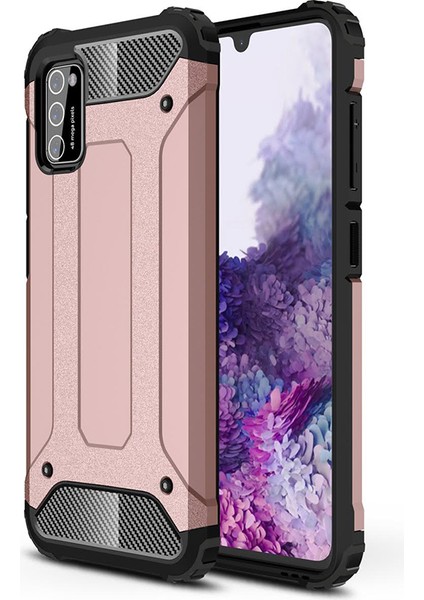 Samsung Galaxy A02S Kılıf Çift Katmanlı Armour Case