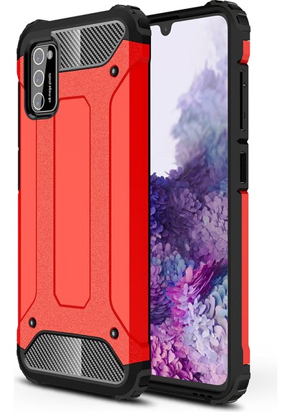 Samsung Galaxy A02S Kılıf Çift Katmanlı Armour Case