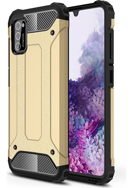 Samsung Galaxy A02S Kılıf Çift Katmanlı Armour Case