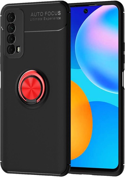 Huawei P Smart 2021 Kılıf Yüzüklü Manyetik Ravel Silikon