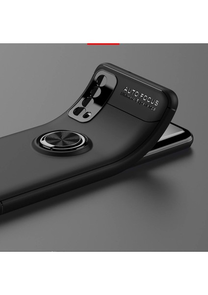 Huawei P Smart 2021 Kılıf Yüzüklü Manyetik Ravel Silikon