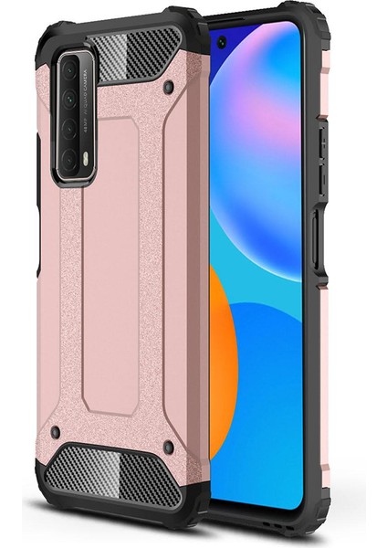 Huawei P Smart 2021 Kılıf Çift Katmanlı Armour Case