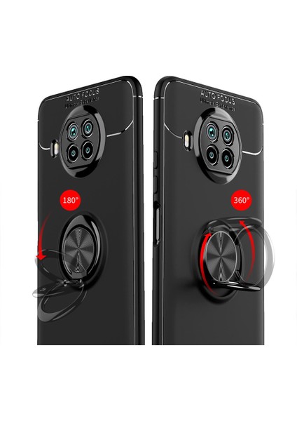 Xiaomi Redmi Note 9 Pro 5g Kılıf Yüzüklü Manyetik Ravel Silikon