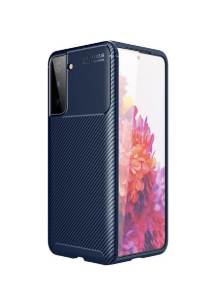 Samsung Galaxy S21 Kılıf Karbon Desenli Lux Negro Silikon