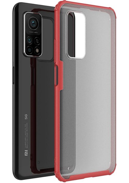 Xiaomi Mi 10T Pro Kılıf Silikon Kenarlı Buzlu Sert Volks Kapak