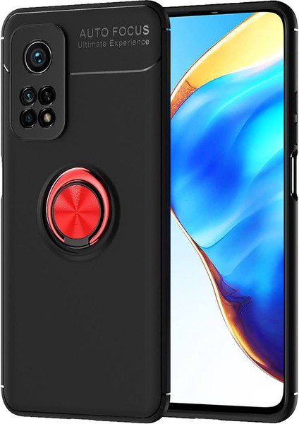 Xiaomi Mi 10T Pro Kılıf Yüzüklü Manyetik Ravel Silikon