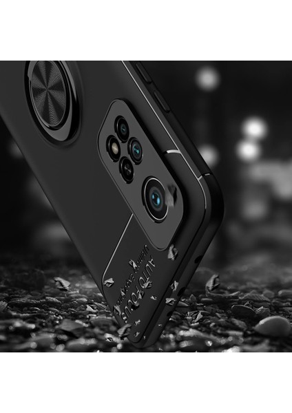 Xiaomi Mi 10T Pro Kılıf Yüzüklü Manyetik Ravel Silikon