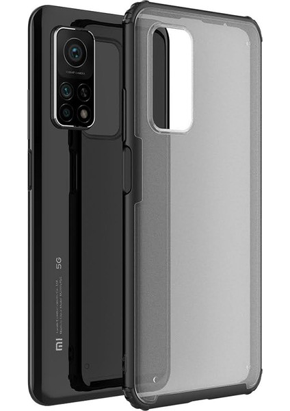 Xiaomi Mi 10T Pro Kılıf Silikon Kenarlı Buzlu Sert Volks Kapak
