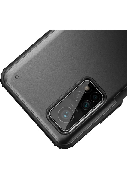 Xiaomi Mi 10T Pro Kılıf Silikon Kenarlı Buzlu Sert Volks Kapak